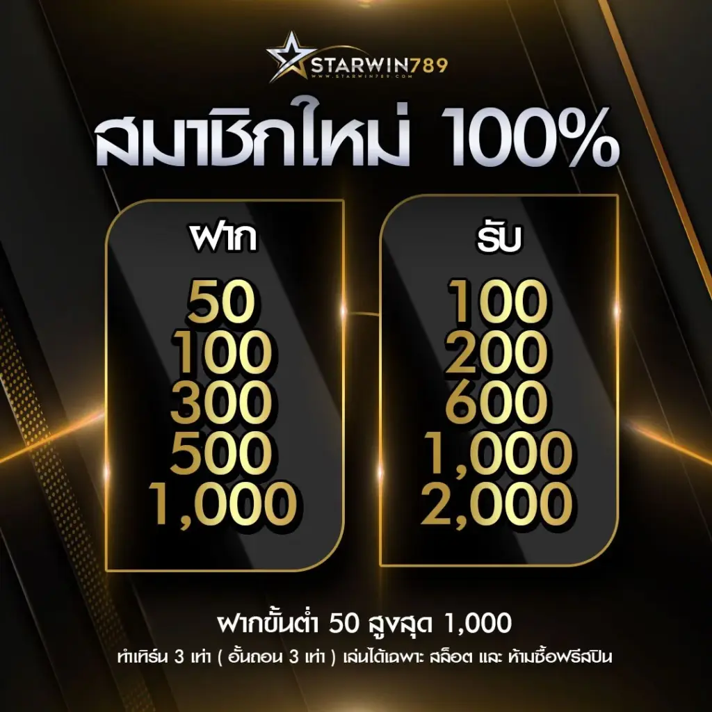 starwin789 สมัครสมาชิก